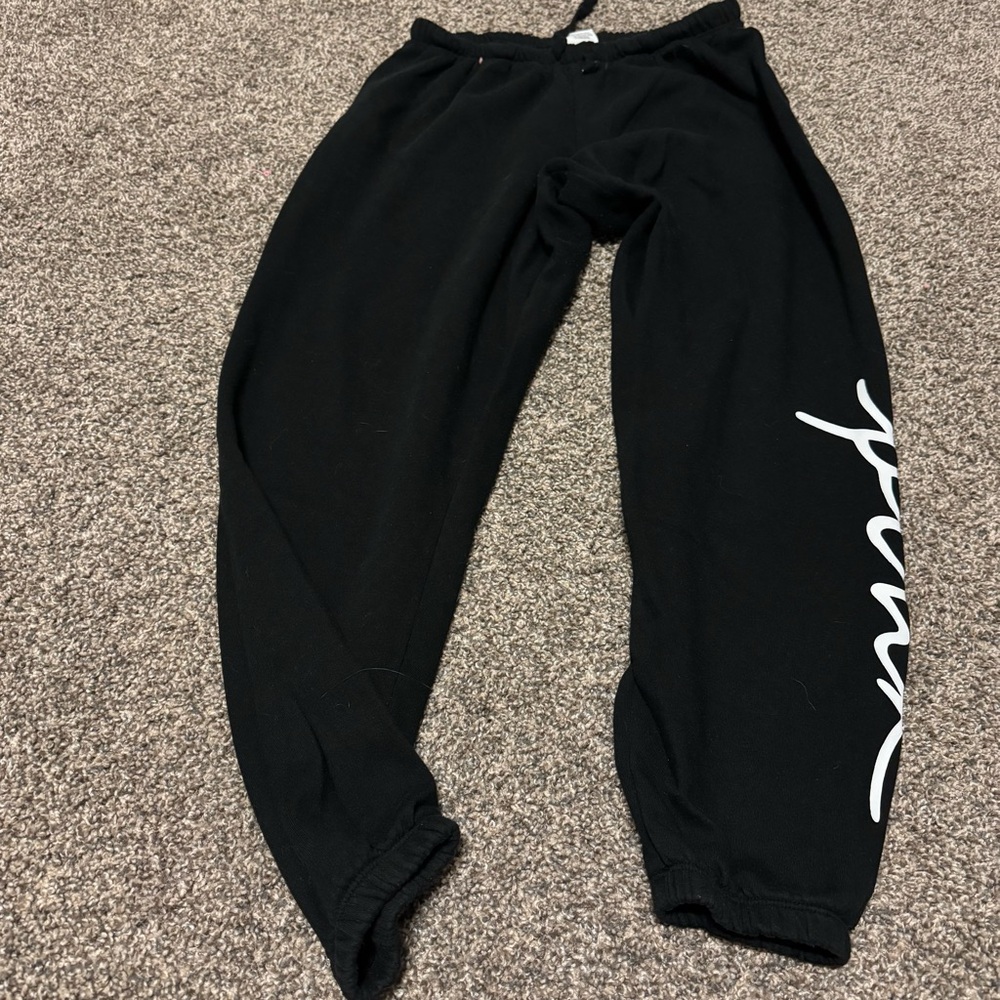 Victoria's Secret Black Joggers Soft Cotton Blend